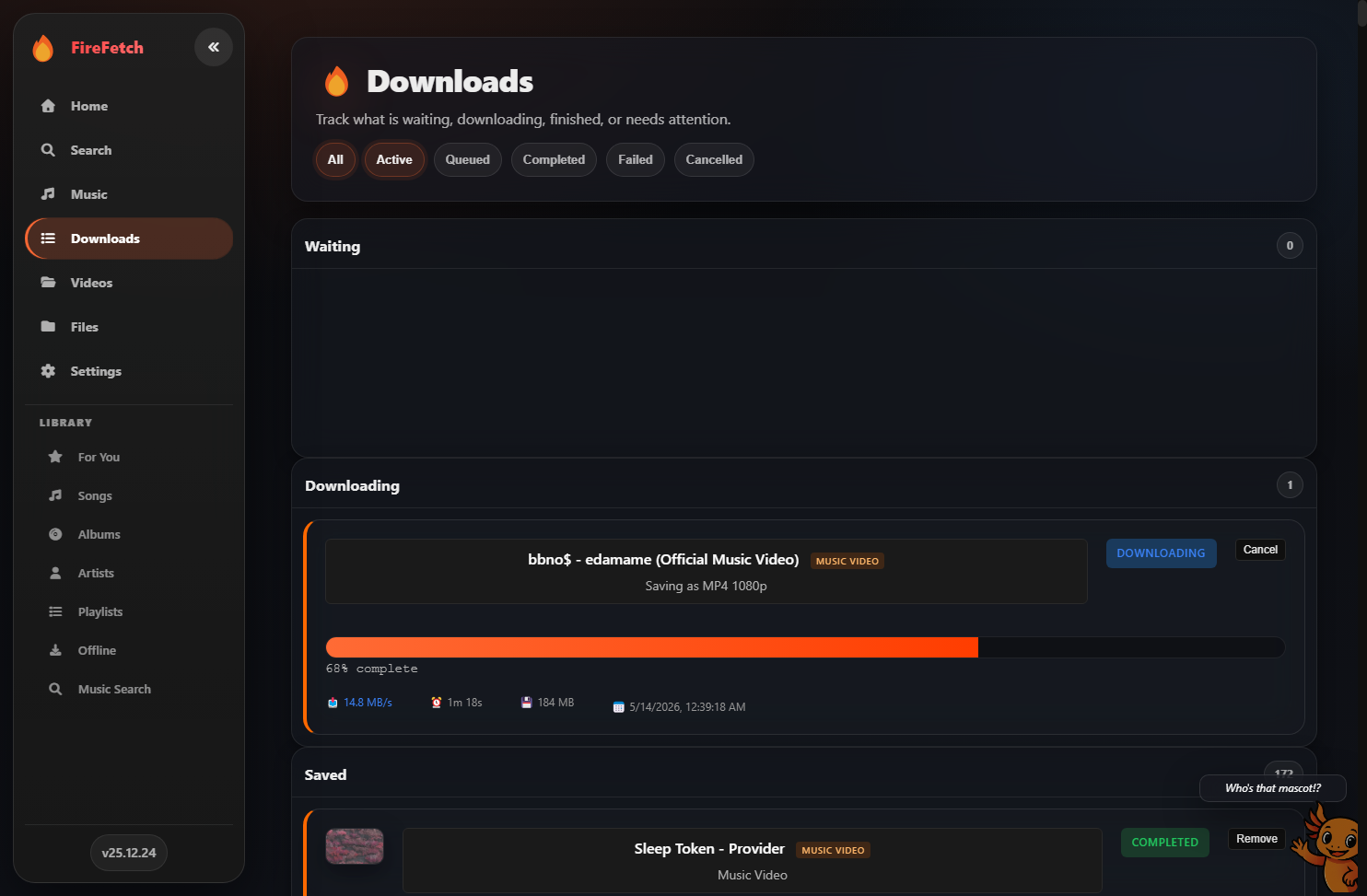 FireFetch downloads board