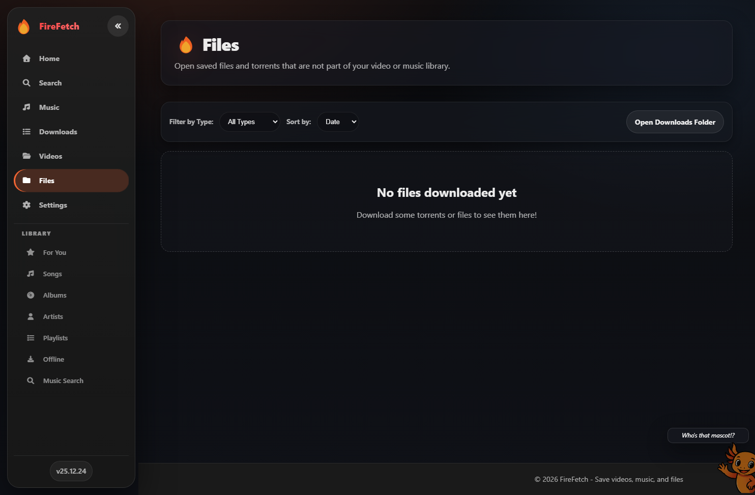 FireFetch files library